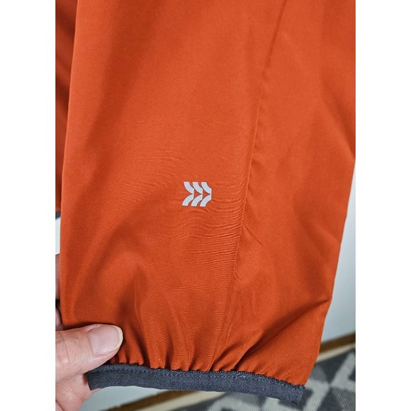 All In Motion Men Jacket Size XL Lightweight Water Repellent Rust/Orange Hooded - Picture 8 of 11